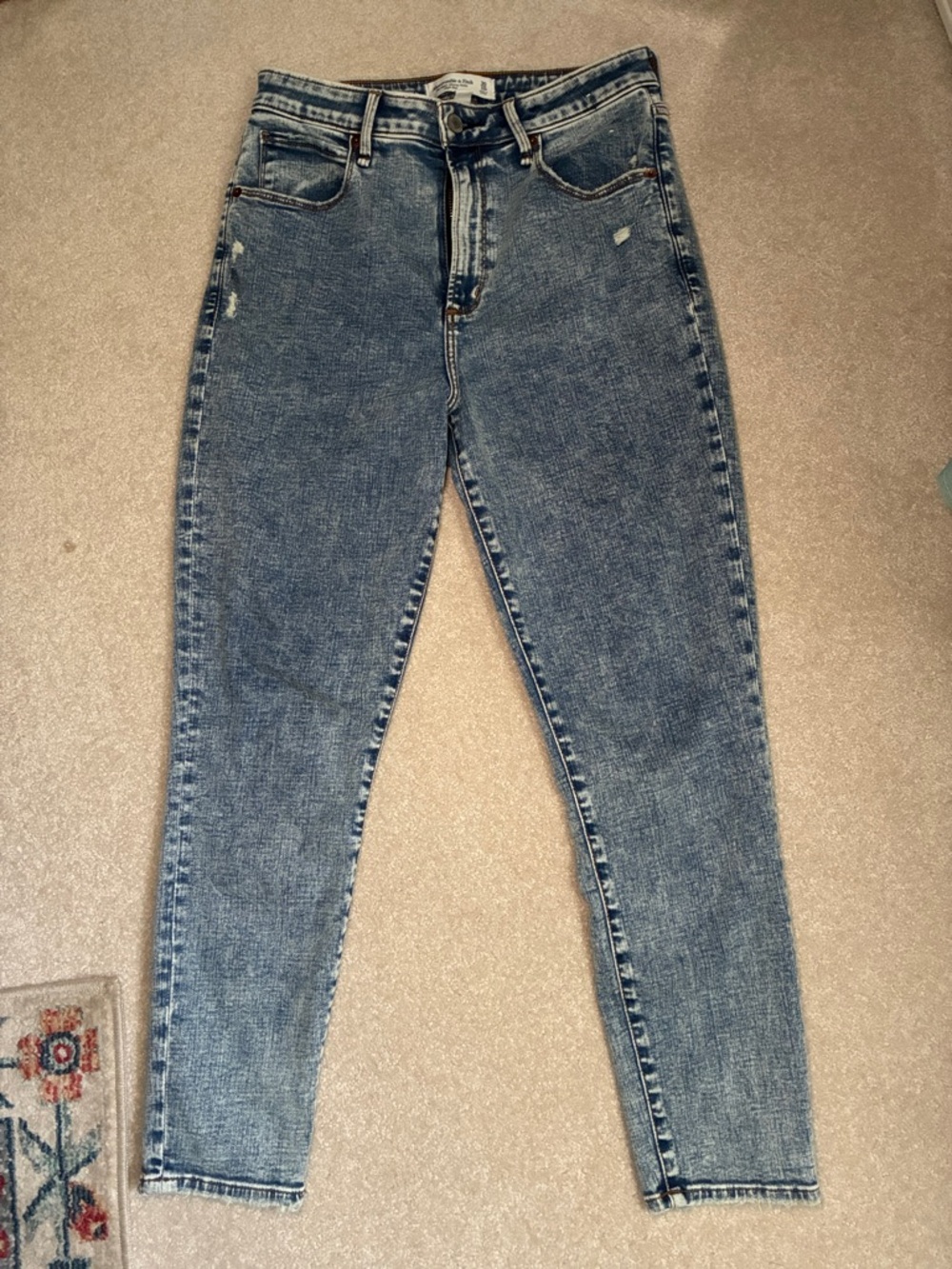 Abercrombie & Fitch The Super Skinny Ankle High-Rise Curve Love